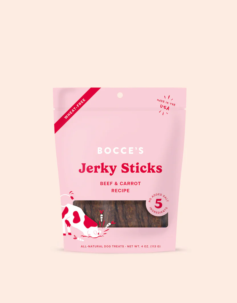 Bocce's Beef and Carrot Grazers Dog Jerky Stick (4oz)