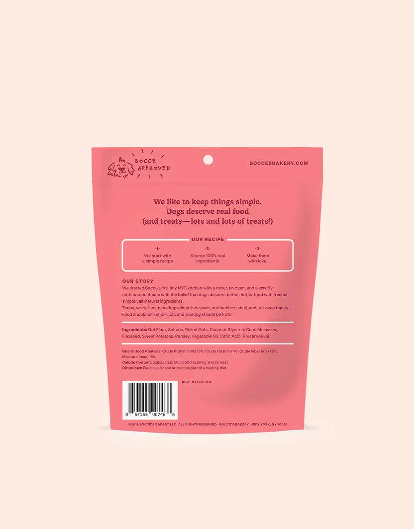 Bocces Soft and Chewy Salmon Dog Treats (6oz)