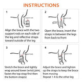 NeoAlly Dog Front Leg Brace with Reflective Straps - Metal Spring Inserts for Carpal Support (Pair)