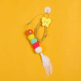 Interactive Hanging Cat Toy – Feather and Rope Teaser