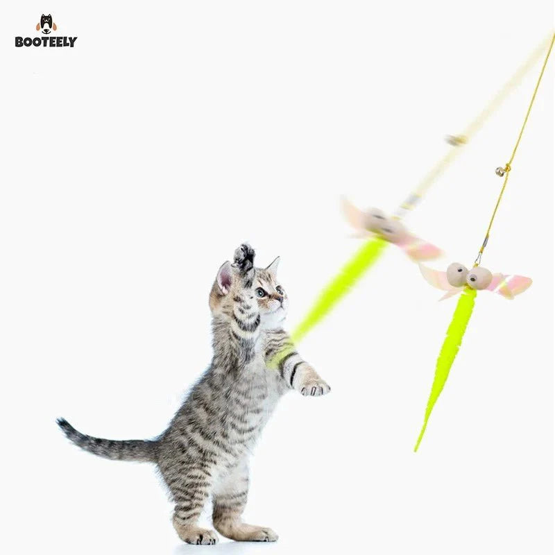 Interactive Hanging Cat Toy – Feather and Rope Teaser