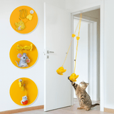 Interactive Hanging Cat Toy – Feather and Rope Teaser