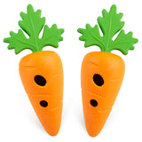 Jeffers Baby Carrot Natural Rubber Treat Dispensing Dog Dental Chew Toy