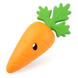 Jeffers Baby Carrot Natural Rubber Treat Dispensing Dog Dental Chew Toy