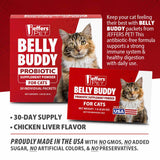 Jeffers BELLY BUDDY Probiotic Supplement Packets for Cats – Multi-Strain Digestive & Immune Support