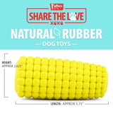 Jeffers Corn Cob Natural Rubber Stuffable Treat Dispenser Dog Dental Chew Toy