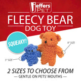 Jeffers Fleecy Bear Plush Squeaker Dog Toys