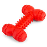 Jeffers Red Dental Bone Natural Rubber Dog Chew Toy for Healthy Teeth and Gums