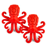 Jeffers Red Octopus Natural Rubber Treat Dispensing Dental Dog Chew Toy