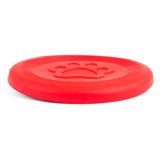 Jeffers Red Paw Frisbee Natural Rubber Dog Toy for Fetching & Chewing