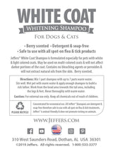 Jeffers Pet White Coat Whitening Dog & Cat Shampoo