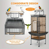 DecorBites™ Large 61" Bird Cage - Non-Toxic Steel, Easy Assembly