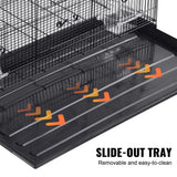 DecorBites™ Large Metal Bird Cage for Cockatiels & Parakeets