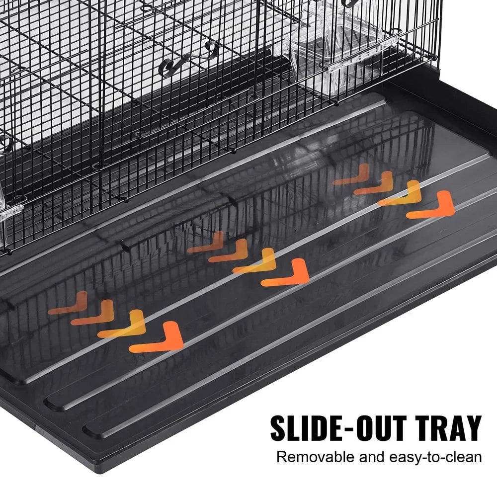DecorBites™ Large Metal Bird Cage for Cockatiels & Parakeets