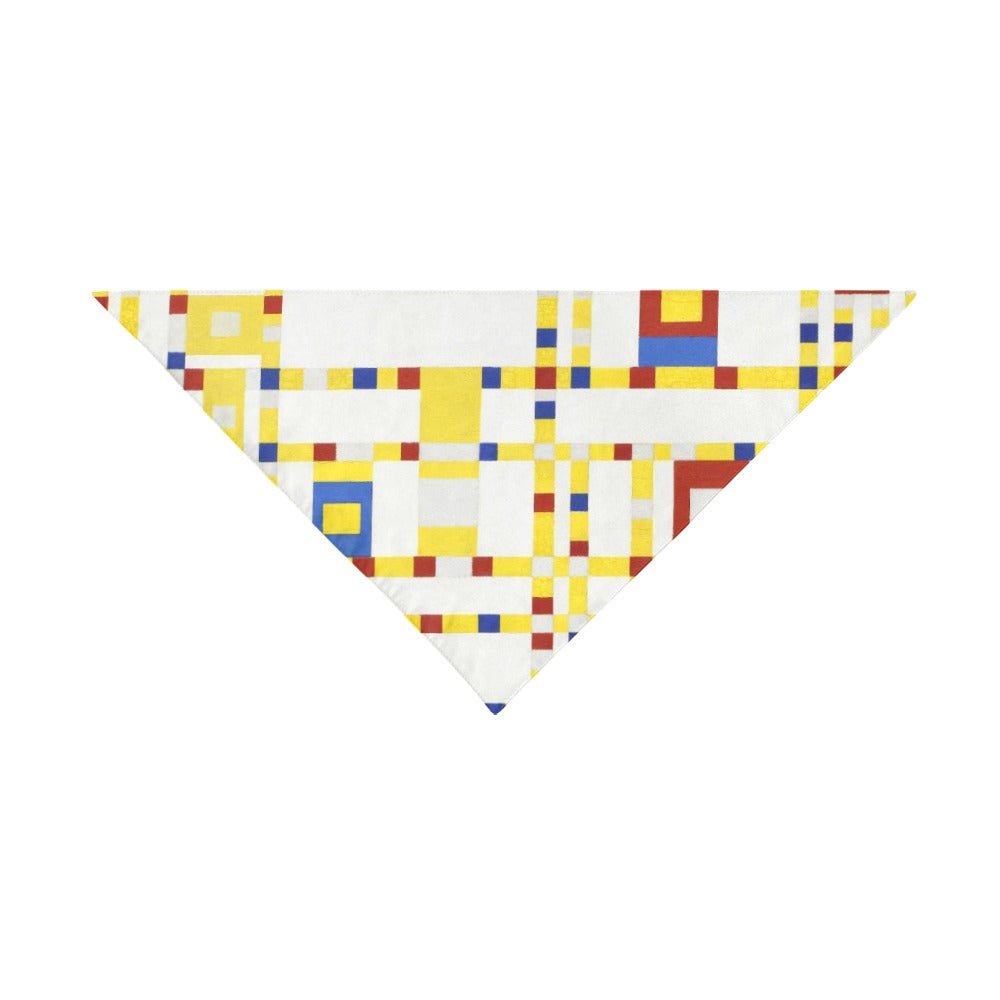 Mondrian Broadway Boogie Woogie Double-Sided Pet Bandana