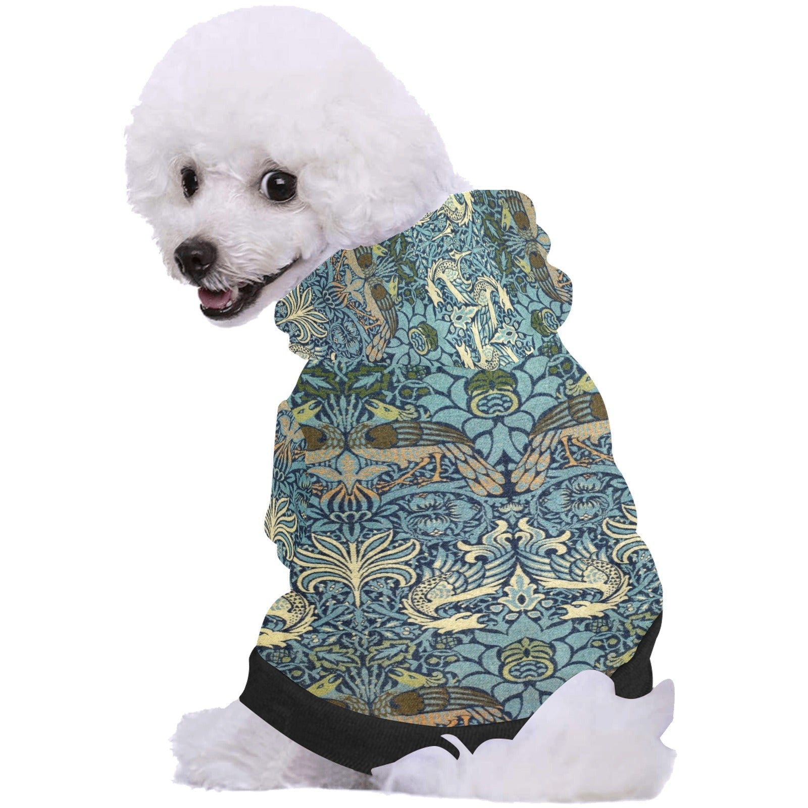 Morris Peacock and Dragon Button Hoodie