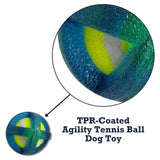 TPR-Coated Agility Tennis Ball Dog Toy – Durable & Pet-Safe