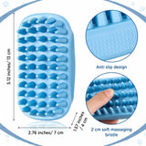 Baderke 3 Pcs Cat Tongue Comb Silicone Brush Kit Soft Massage Red