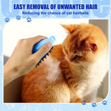 4-in-1 Cat Steam Brush Spritz Defur Comb Indoor Blue Pet Grooming Tool