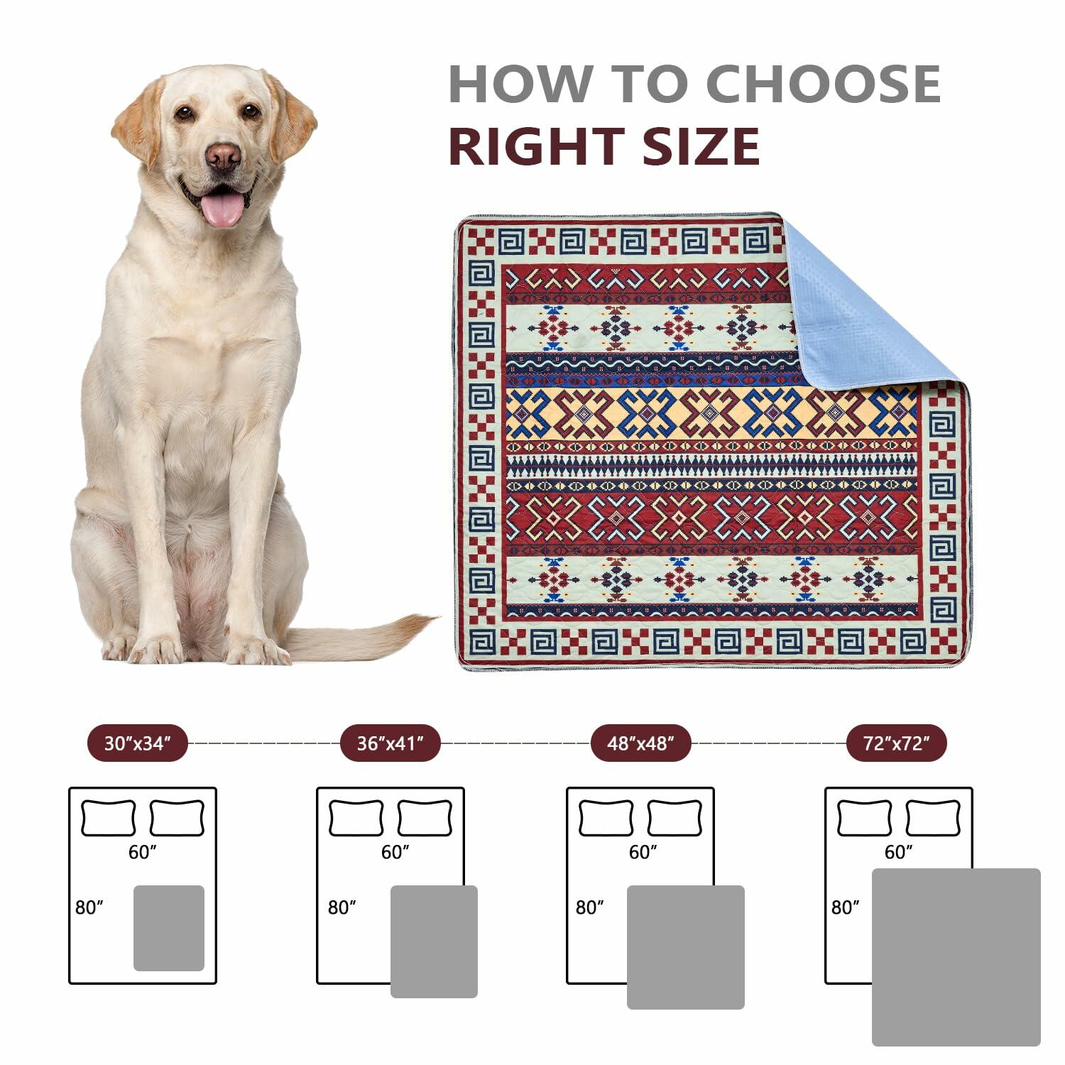 Qeils Washable Reusable Puppy Pads Dog Training Non-Slip 36x41 2 Pack