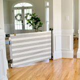 Crypton® Fabric Baby & Pet Safety Gate – Stylish, Stain-Resistant, PFAS-Free | fit openings from 27.6" to 55" wide and stand 33"