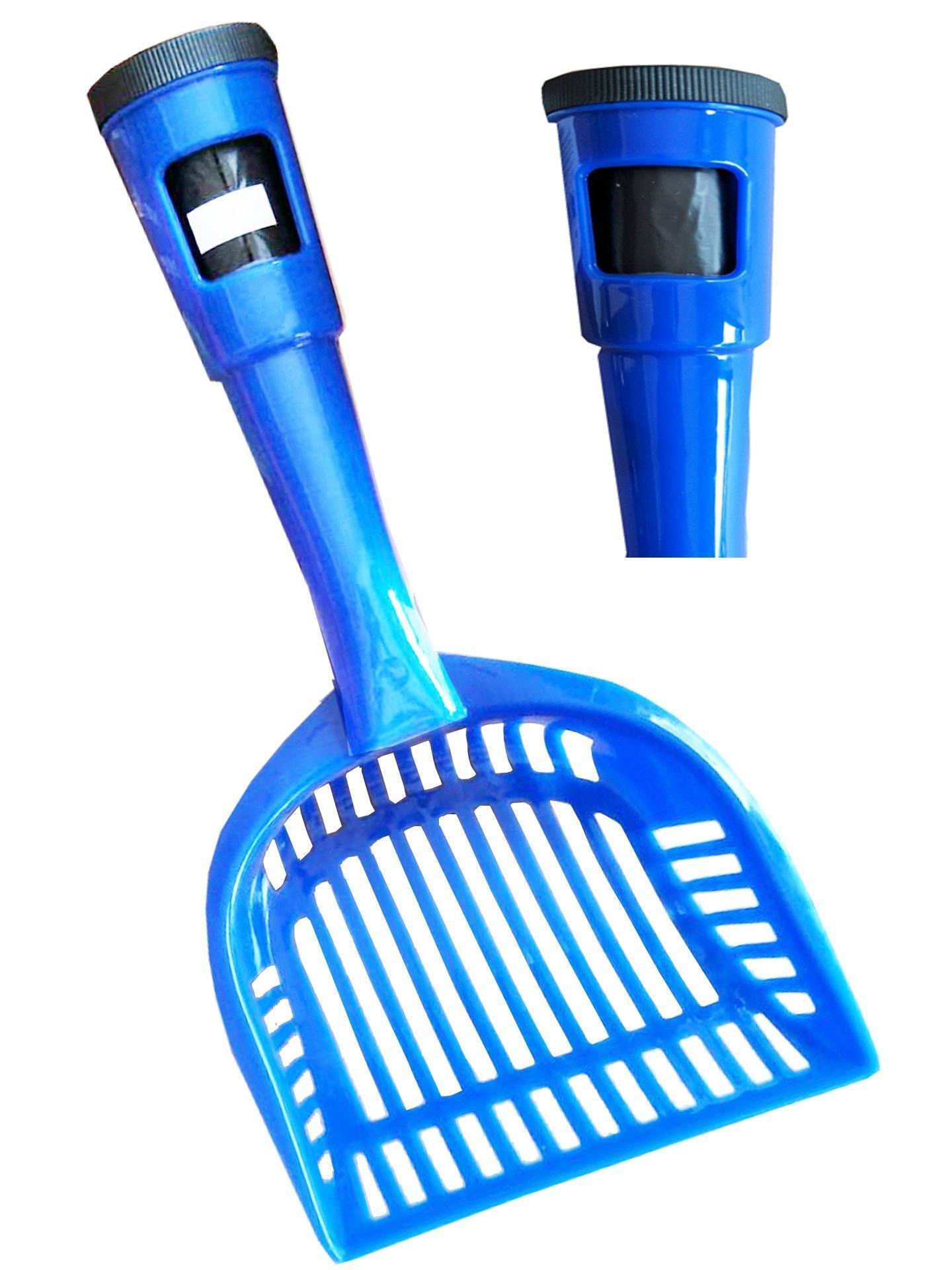 Pet Life ® 'Poopin-Scoopin' Dog and Cat Kitty Litter Waste Pooper Scooper Shovel w/ Built-in Waste Bag Holder