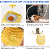Pet Silicone Shampoo Bath Brush Massage Rubber Comb Bathing Shampoo Colorful Massager For Dogs