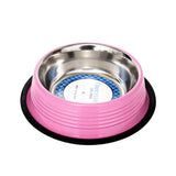 Country Living Set of 2 Ribbed Non-Slip Pet Bowls – Carnation Pink