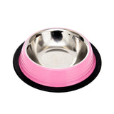 Country Living Set of 2 Ribbed Non-Slip Pet Bowls – Carnation Pink