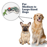 Country Living Retro Army Motorcycle with Squeaker & Crinkle Paper Plush Dog Toy
