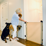 Oil Waxed Canvas Pet Safety Gate – Durable, Waterproof, Vintage-Inspired | fit openings from 27.6" to 55" wide and stand 33"