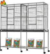 DecorBites™ Spacious Double Bird Cage with Breeding Dividers