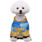 Van Gogh Wheatfield with Crows Button Hoodie