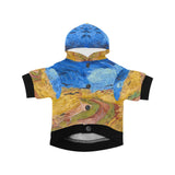 Van Gogh Wheatfield with Crows Button Hoodie
