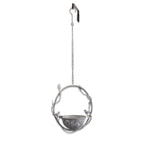 Vine Hanging Metal Bird Feeder with Bowl