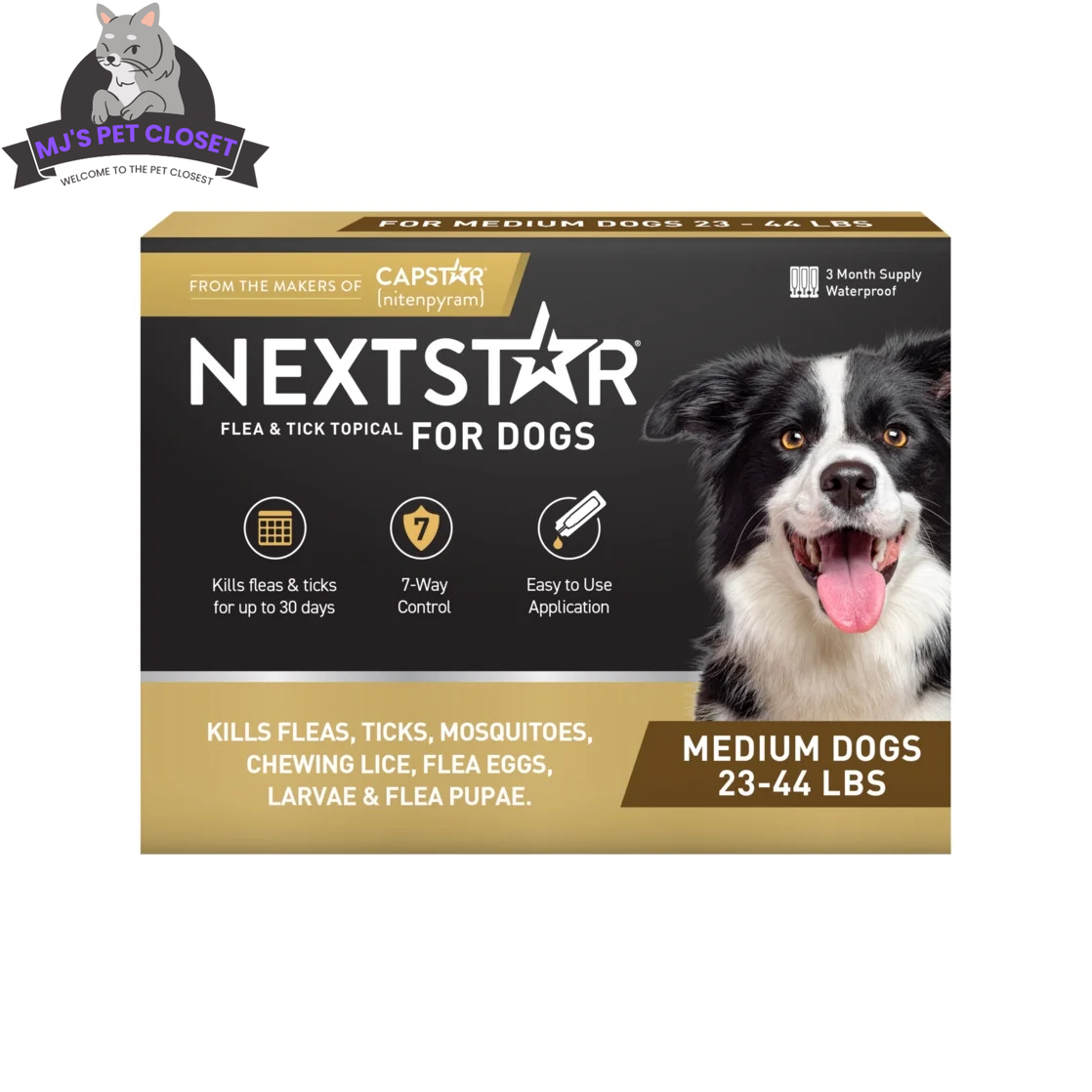 Ultimate 2-Pack Flea & Tick Defense for Dogs 23-44 Lbs - 3-Month Supply for Fast Relief