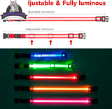 Brighten up your pup's night walks with our adjustable LED Dog Collar! 🌟 USB rechargeable & super safe! 🐾❤️