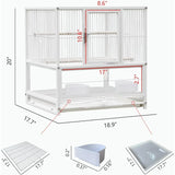 DecorBites™ Wrought Iron Bird Cage for Conures, Lovebirds - 30 Inch