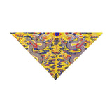 Yellow Imperial Dragon Double-Sided Pet Bandana
